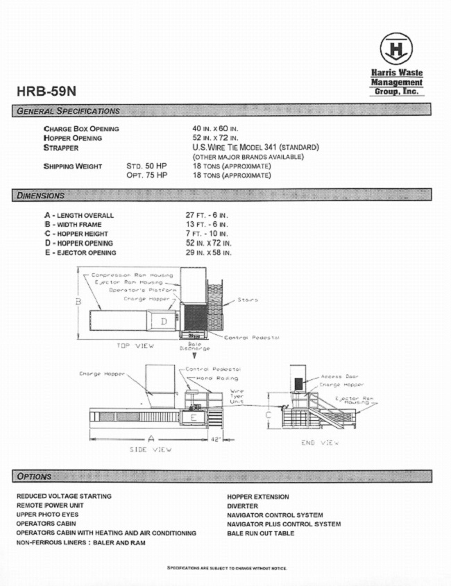 HRB 59N Spec Sheet2